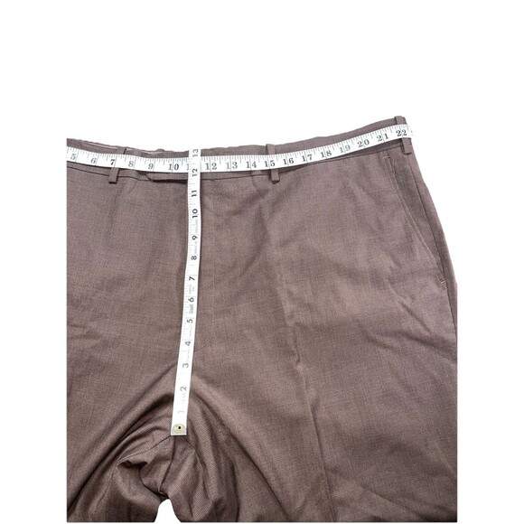 Prontomodo Europa Men 2pc Suit 100% Merino Wool 50R 44x27 Brown Micro Check - Picture 15 of 16